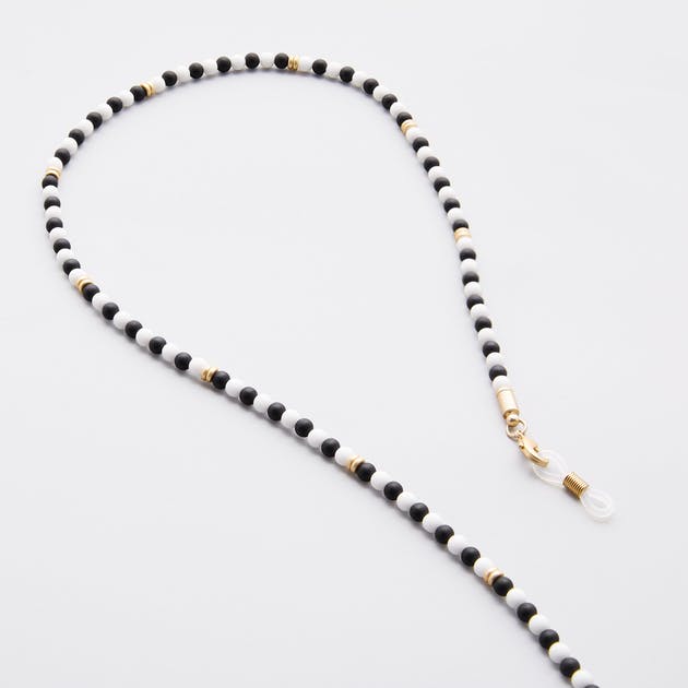 Beaded Chain in Black and White